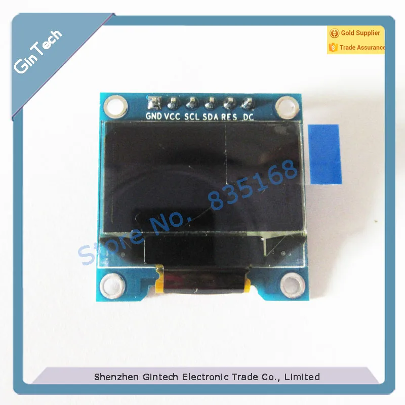 1 шт. OLED-дисплей 0 96 дюйма с интерфейсом IIC SPI 6-контактный OLED-модуль I2C /SPI для arduino чип