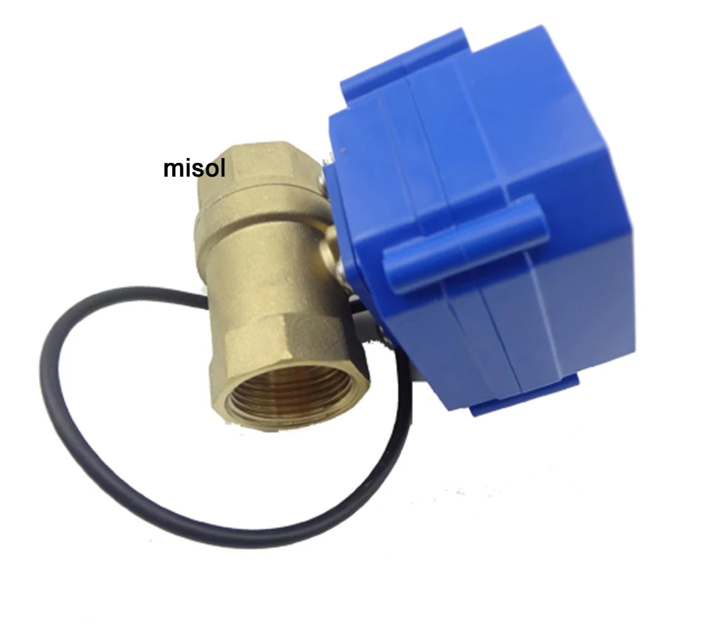 Моторизованный шаровой кран 220 В электрический клапан 2-сторонний DN15