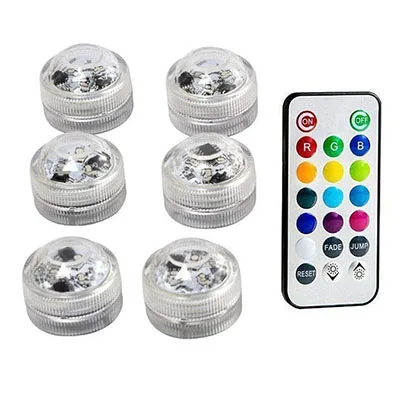 6 Lamp 1 controller Водонепроницаемый SMD3528 погружной светодиодный светильник s RGB подводный ночной Светильник Свадебная чайная ваза-лампа чаша вечерние Рождественский декоративный светильник - Испускаемый цвет: 6 Lamp 1 controller
