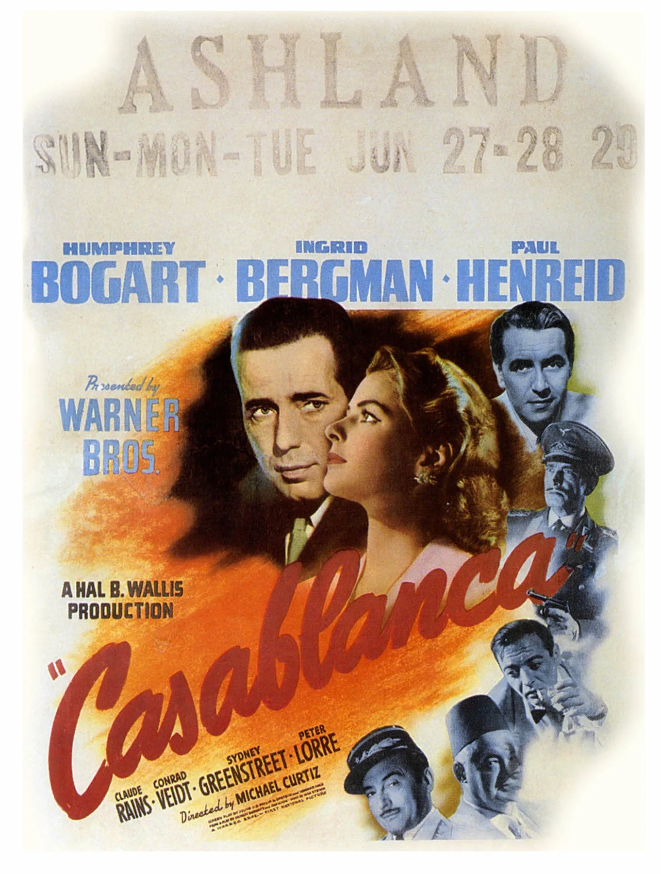 Винтажный рекламный постер Casablanca at the Ashland классические холщовые картины