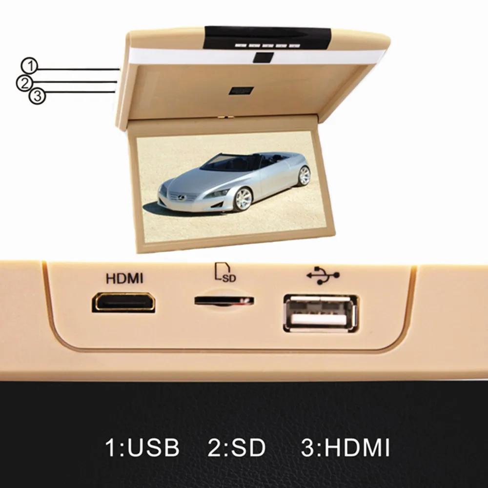 Монитор автомобильный TFT со светодиодным экраном 17 3 дюйма FHD1080P с креплением на
