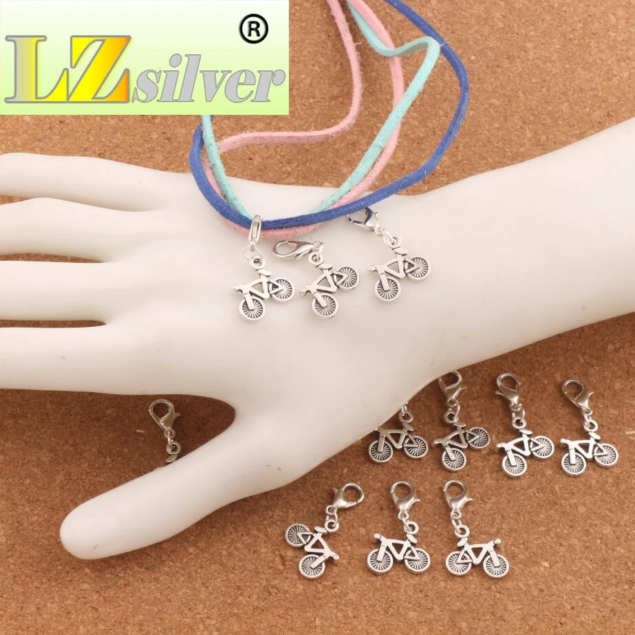 

Bike Bicycle Clasp European Lobster Trigger Clip On Charm Beads 15.3x28.5mm 100PCS zinc alloy C506