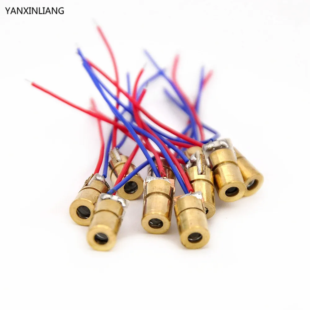 10 шт. новая регулируемая лазерная указка с Красной Медной головкой 3 в 650 нм 5 мВт |