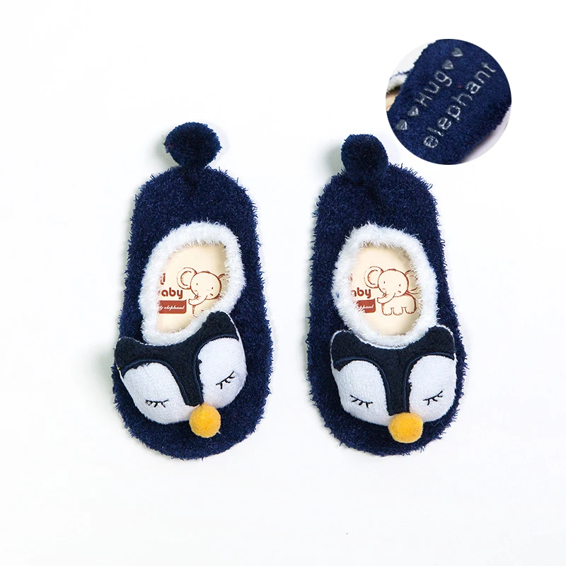 Противоскользящие зимние детские носки рождественские мягкие теплые