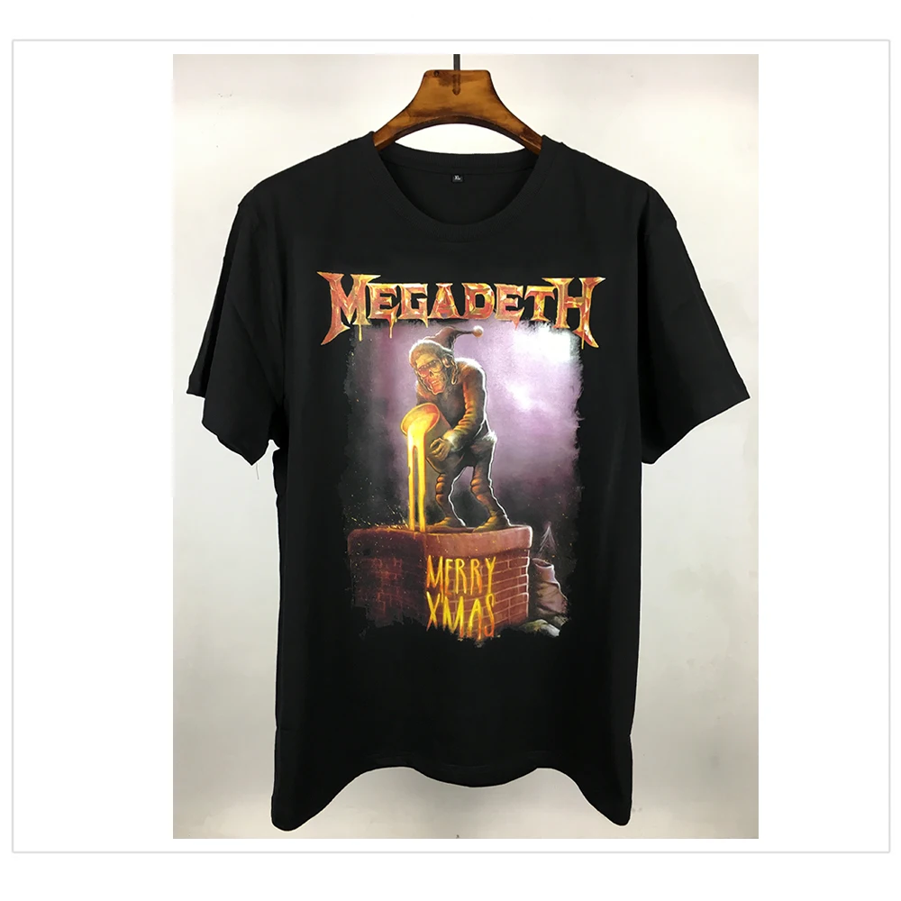 Bloodhoof Megadeth Thrash Metal Heavy Metal черные мужские футболки унисекс хлопковая Футболка Азиатский размер