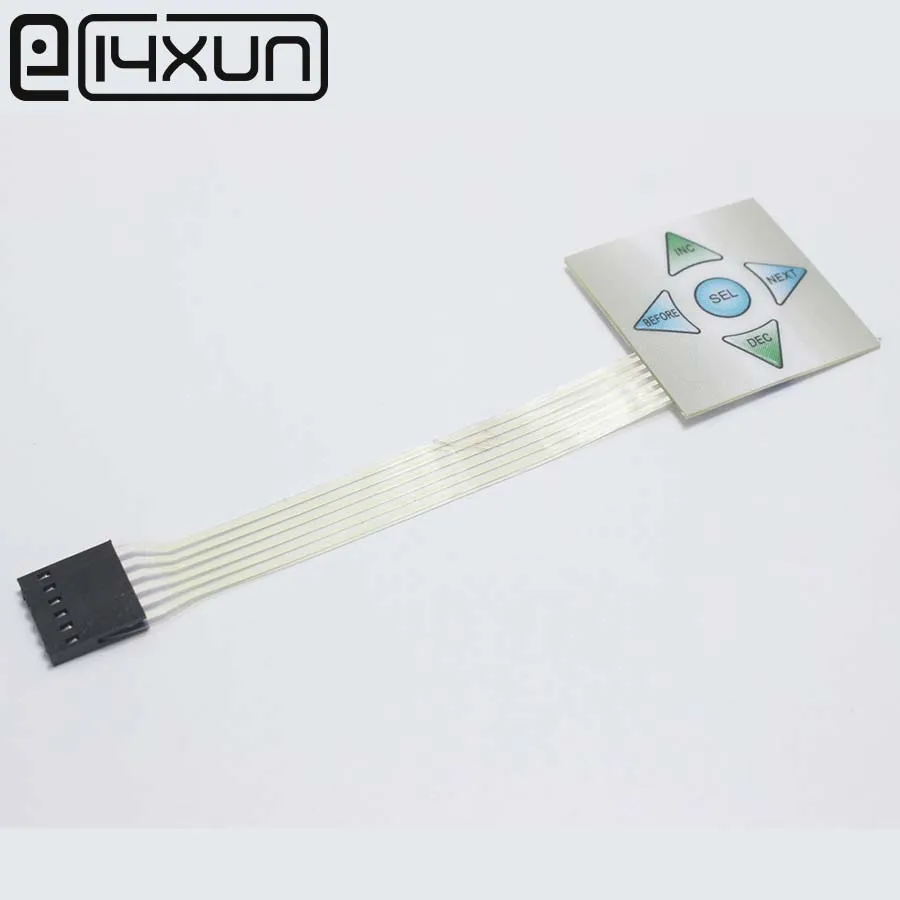 EClyxun 1 шт. 1x5 матричный блок 5 клавиш мембранная переключатель клавиатура 1*5 панель