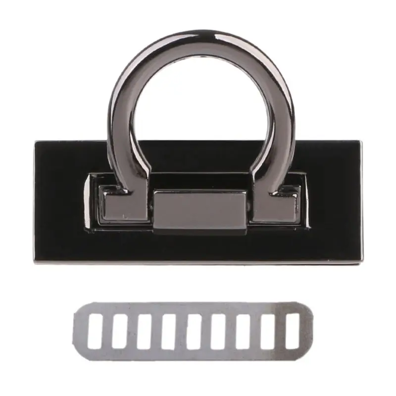 BK NoEnName_Null Высокое качество металлическая застежка Поворотный замок для DIY ремесло сумка на плечо кошелек сумочка фурнитура - Цвет: BK