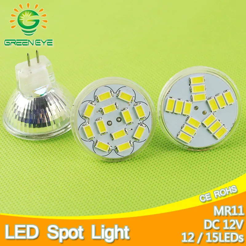 MR11 Светодиодный точечный светильник DC 12 В 3 Вт 5 Вт 5730 SMD светодиодный энергосберегающий светильник Светодиодный точечный светильник лампа DC12v Холодный белый/теплый белый Bombilla