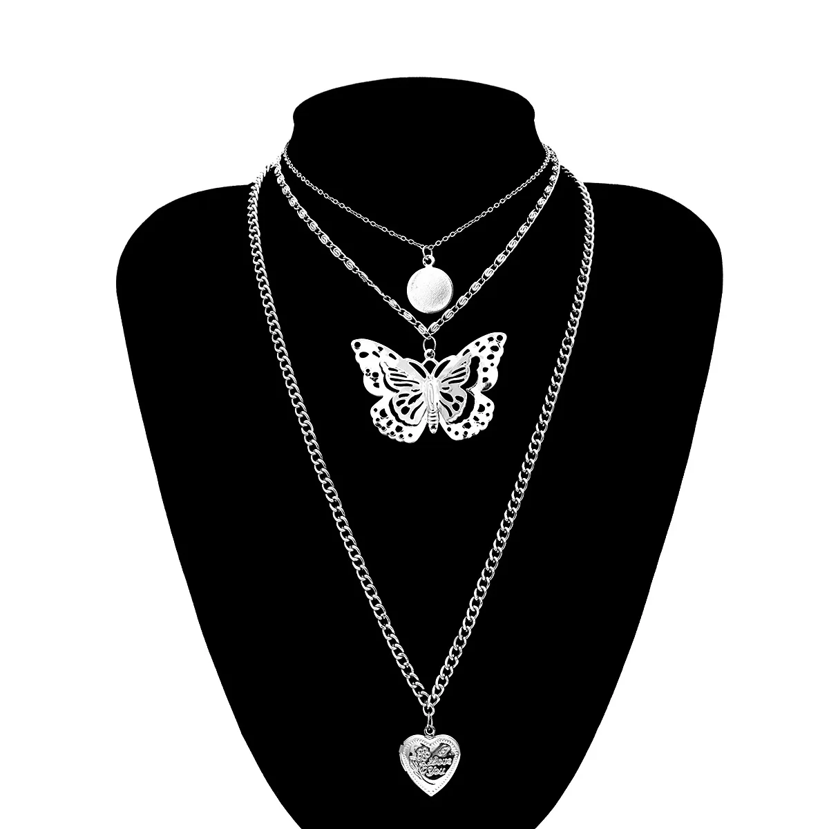 Ожерелье с подвеской в виде животных GEREIT золотое серебряное сердечком бабочкой