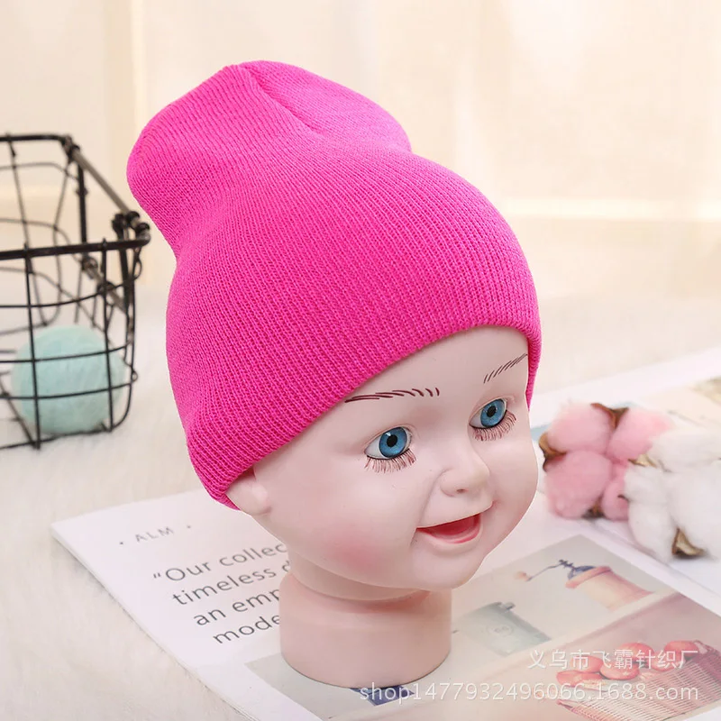 Rose red Новая женская зимняя шапка берет Женская шерстяная хлопковая шапка 21 цвет новые женские шляпы кепки s черный белый серый розовый Boinas De Mujer - Цвет: Rose red