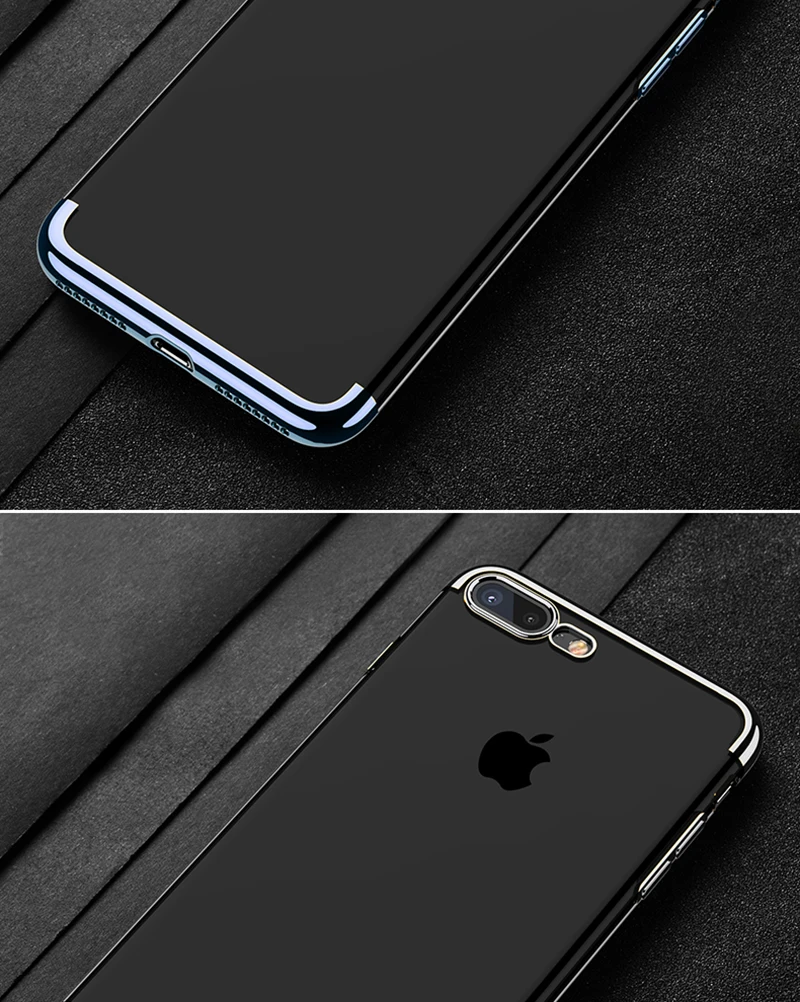 Роскошный прозрачный чехол для iPhone 6 6s 7 8 X Чехол прозрачный силиконовый чехол для телефона для iPhone 8 7 6 6s плюс мягкая термополиуретановая накладка на заднюю панель