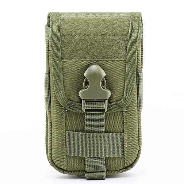 Green Тактическая Сумка Molle Compact EDC utile Gadget, поясная сумка с кобурой для сотового телефона и слотами для карт для телефона 4-5,7 дюймов - Цвет: Green