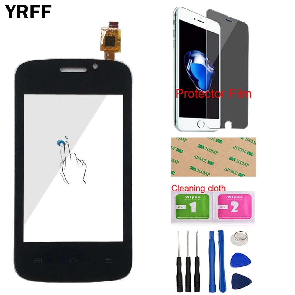 Black With Tools YRFF мобильный сенсорный экран панель для Fly IQ239 IQ 239 сенсорный экран дигитайзер Панель переднее стекло сенсор сенсорный экран защитная пленка - Цвет: Black With Tools