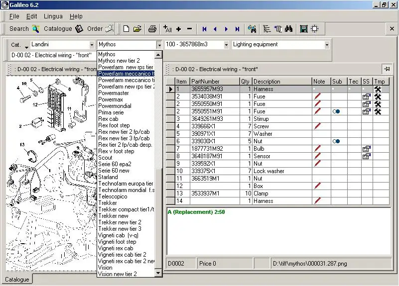 Landini 7.3 Galileo electronic spare parts identification catalog
Landini 7.3 Galileo electronic spare parts identification catalog