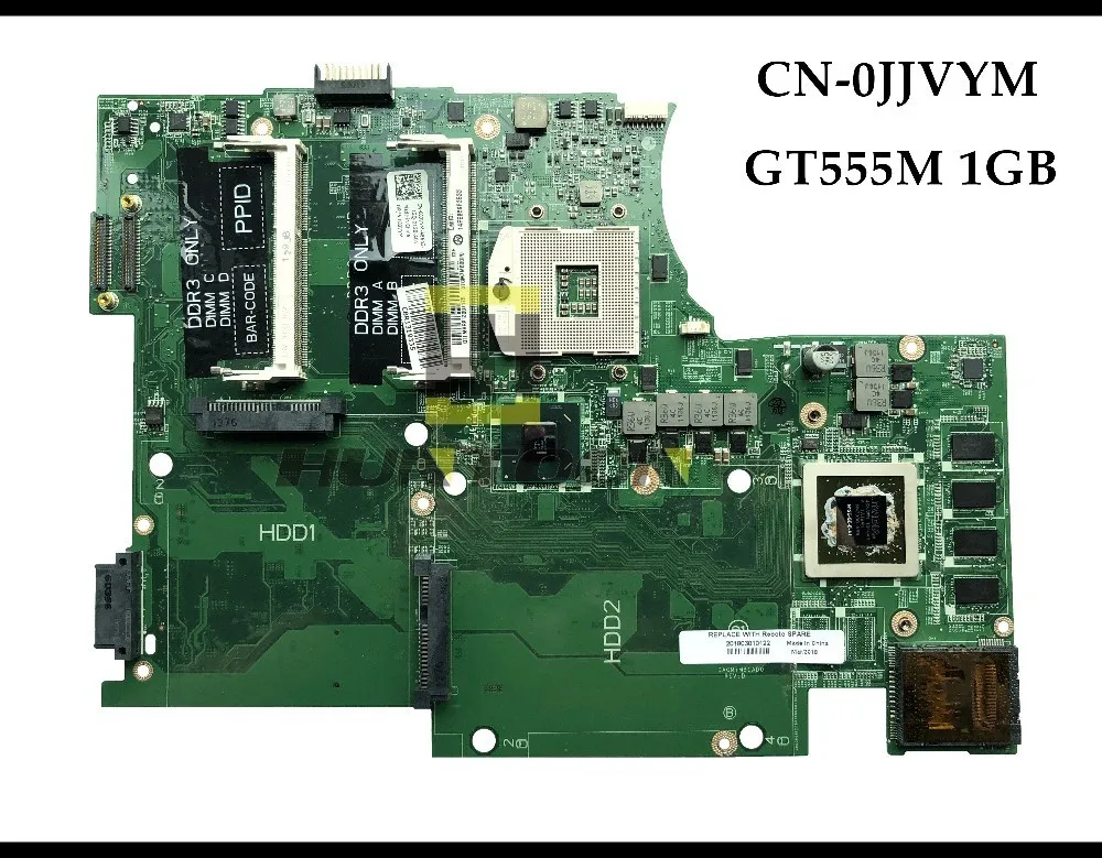 Высокое качество CN 0JJVYM для Dell XPS 17 L702X материнская плата ноутбука JJVYM DAGM7MB1AD0 HM65 PGA989