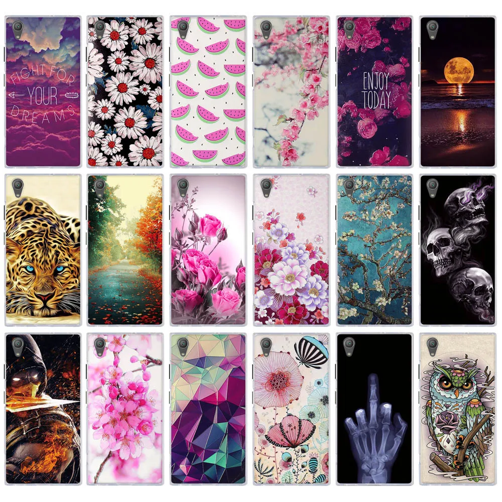 Чехол для Sony Xperia XA1 Plus мультяшный цветок силиконовая Мягкая задняя крышка чехол XA