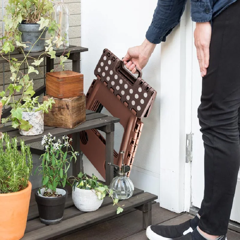 

15inch Folding Plastic Chair Foot Step Stool Kitchen Garden Bathroom Toilet Stool Outdoor Portable Hiking Chair Kids Furniture
