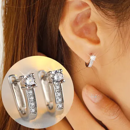Новое поступление серьги гвоздики best Friends 925 пробы серебряные U образной формы для