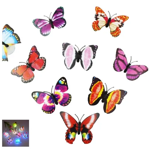 1 шт. светодиодный ночник с бабочкой 7 цветов|Ночники| |