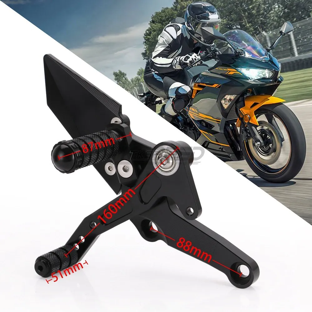 Мотоцикл черный с ЧПУ гоночный задний Набор подножка мото установка подножки для