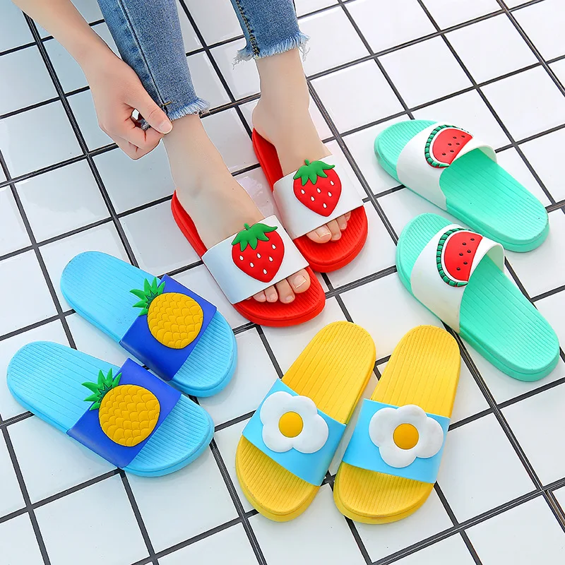 Детские тапочки для девочек и мальчиков; Водонепроницаемая Обувь для малышей; шлепанцы Детские босоножки; детская обувь с фруктовым принтом; летние шлепанцы для плавания