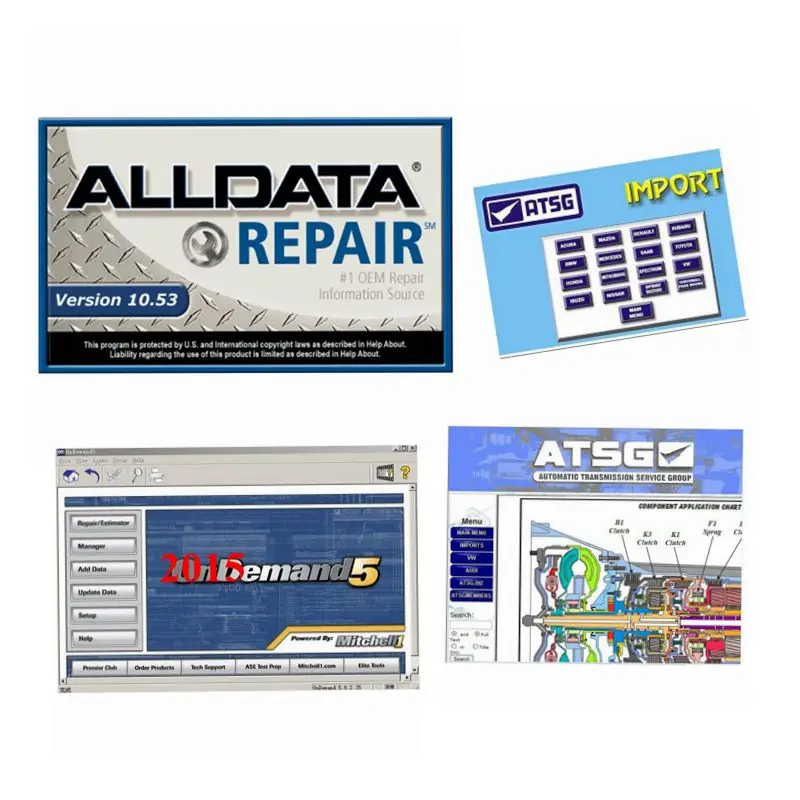 Программное обеспечение Alldata для ремонта автомобилей все данные V10.53 Mit // chell OD5
