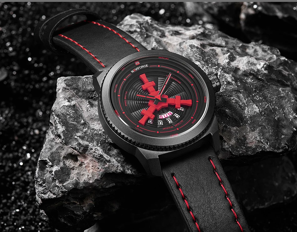 Топ люксовый бренд Мужские часы NAVIFORCE Модные Спортивные кварцевые кожаные водонепроницаемые мужские наручные часы Мужские часы Relogio Masculino