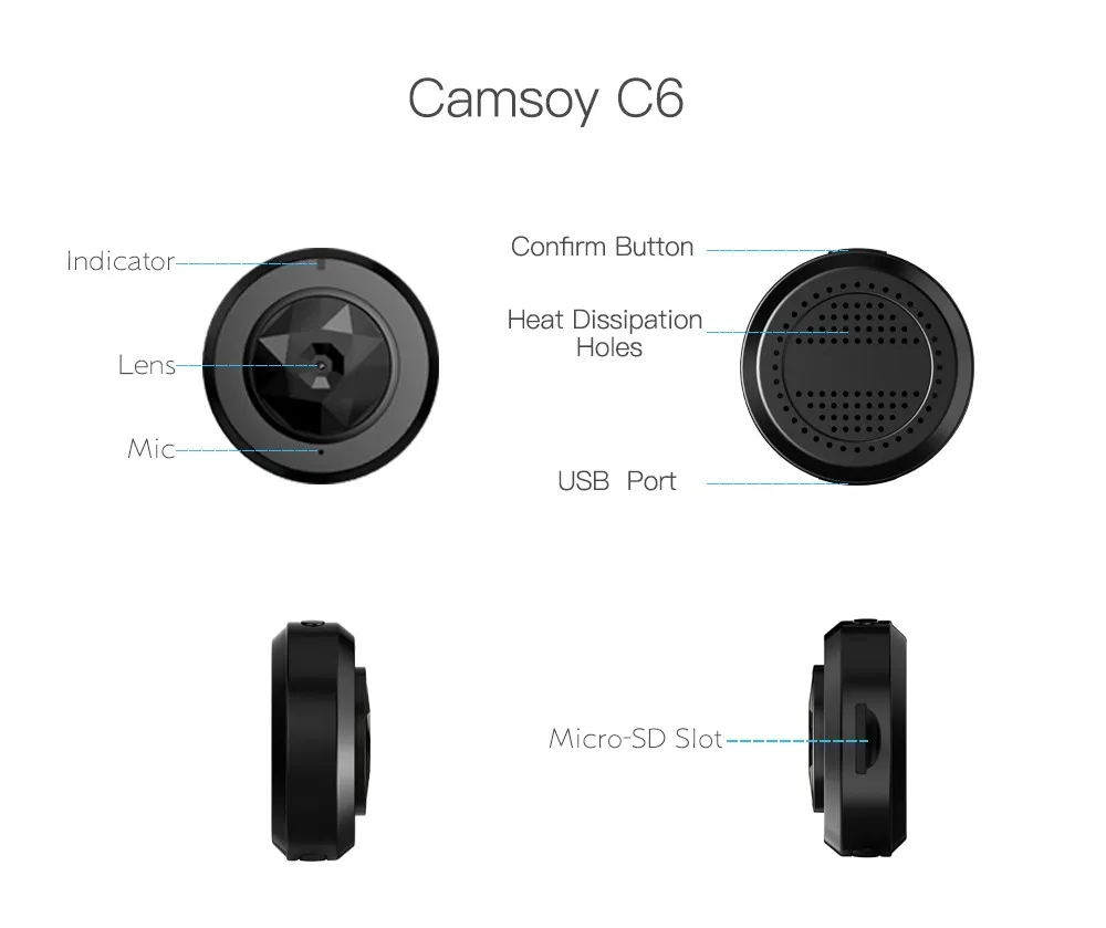 Камера ночного видения CAMSOY Mini HD 1080P беспроводная Wi-Fi IP инфракрасная камера