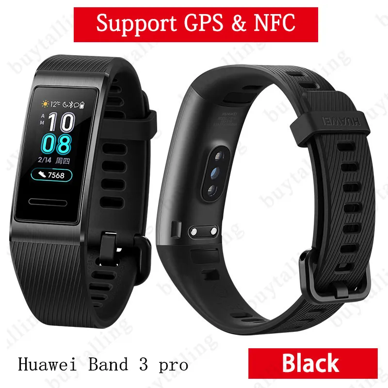 Huawei Band 3 Pro B29 Браслет фитнес трекер Смарт браслет 0 95 дюймов сенсорный экран