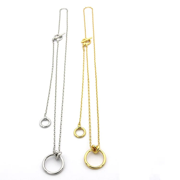 Женское Ожерелье-подвеска с круглым узлом ожерелье-цепочка модное ювелирное