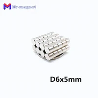 200pcs 6 x 5 mm magnet permanent n35 d65 6x5mm super strong powerful small round magnetic magnets disc dia 6x5
