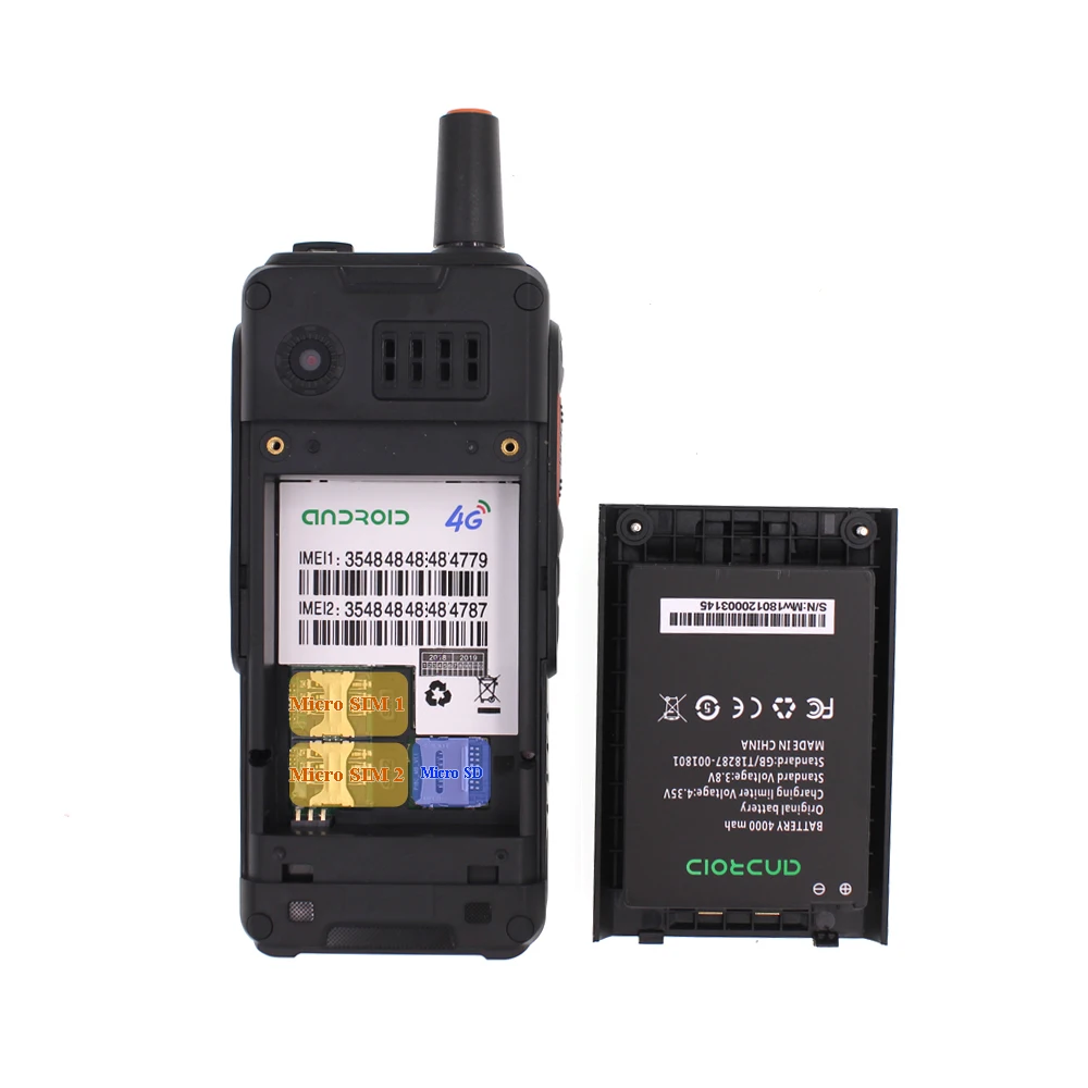 UNIWA F40 телефон радио 4G LTE POC Telefono 7S Walkie Talkie Android 6 0 Zello GPS Радио Мобильный терминал две