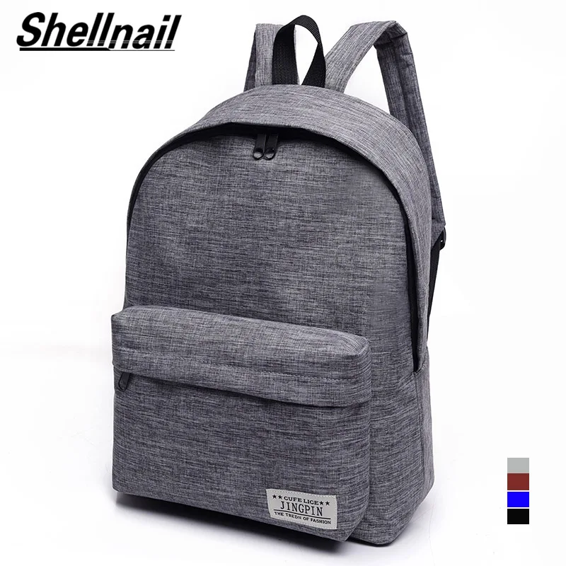 Холщовый Рюкзак Shellnail для мужчин и женщин вместительный ранец ноутбука школьные