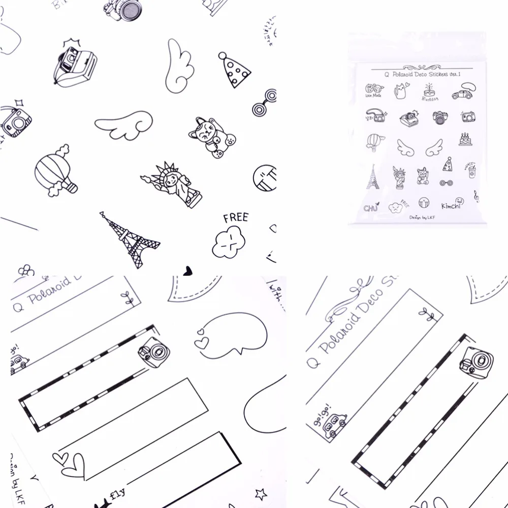 8 листов Классические игрушки декоративные наклейки Дети для фото скрапбукинга