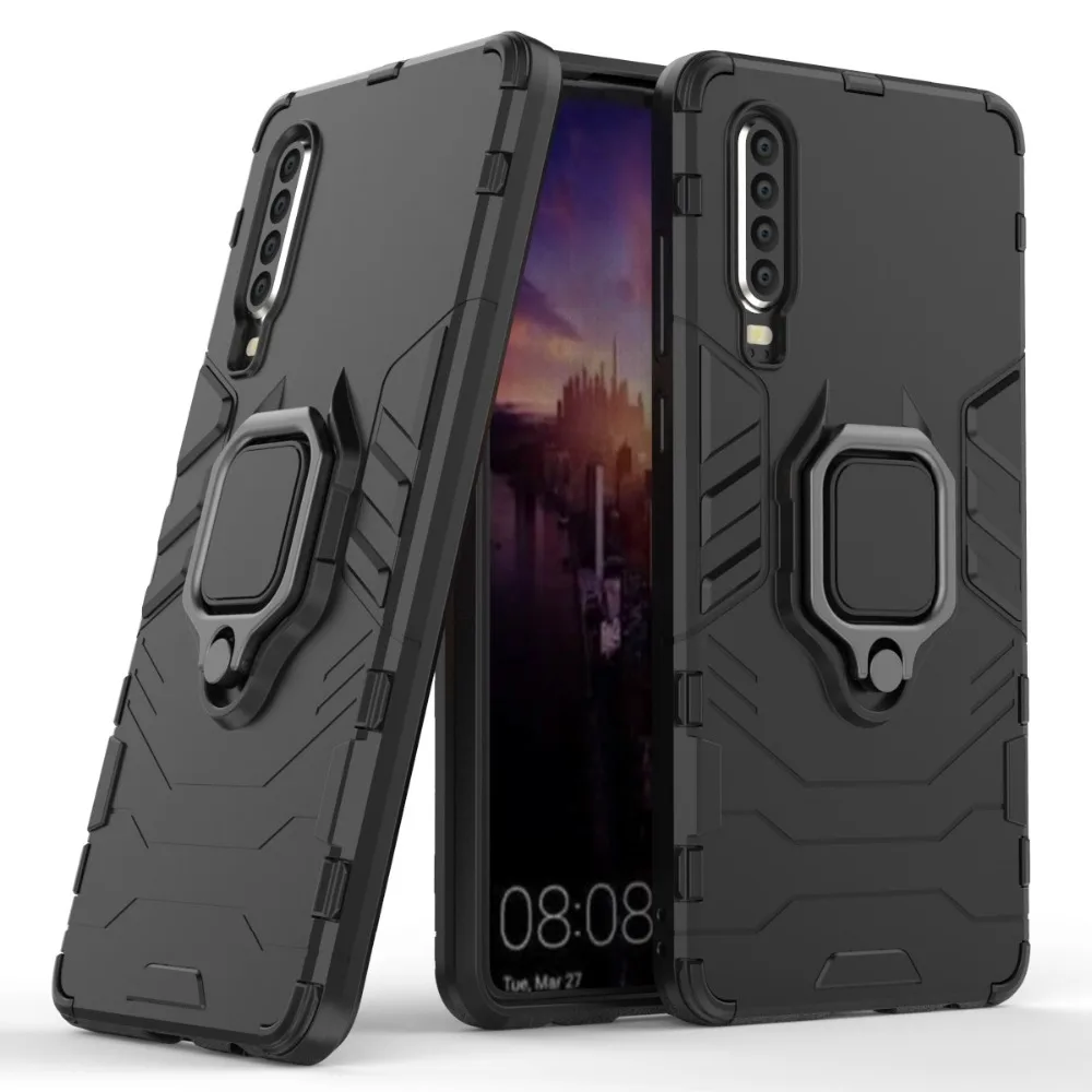 Роскошный защитный чехол для автомобиля с магнитным кольцом Huawei Mate 10 20 Lite P20 P30 Pro P
