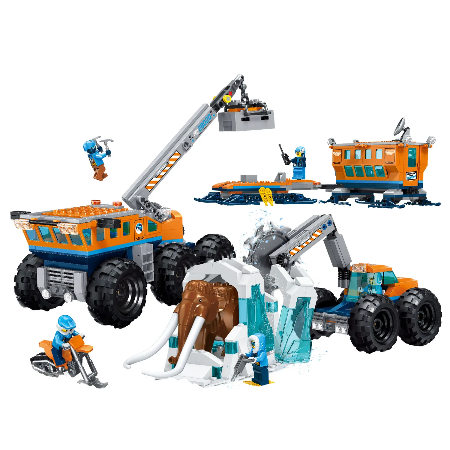 Модель J совместима с LEGO J28020 829 шт Антарктические модели спасательных автомобилей