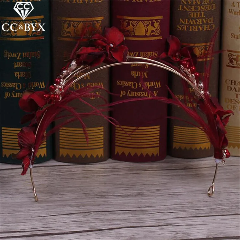 CC Ювелирные изделия ручной работы Цветы короны тиары невеста повязки для волос