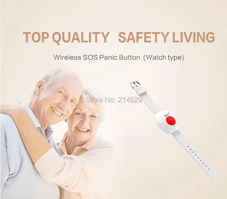 433 МГц беспроводной SOS пульт дистанционного управления Кнопка паника Браслет