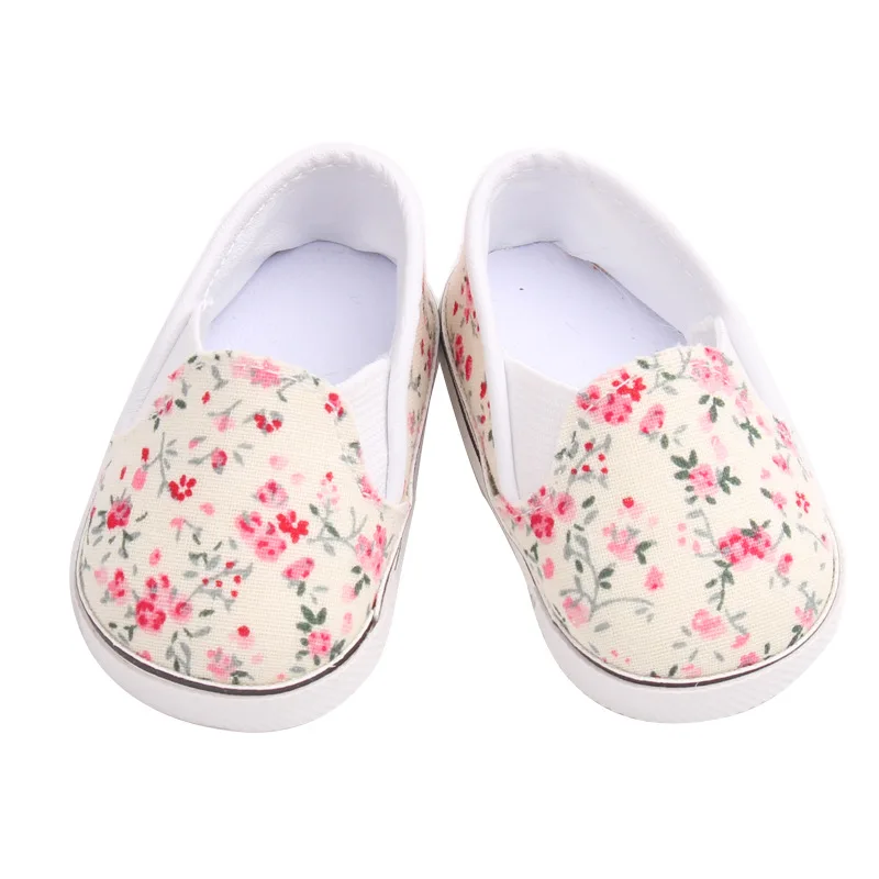 Baby Doll Cool Fashion Canvas Flower Shoes For 18 Inch Girl Dolls Accessories Shoes& Boy Spring | Игрушки и хобби