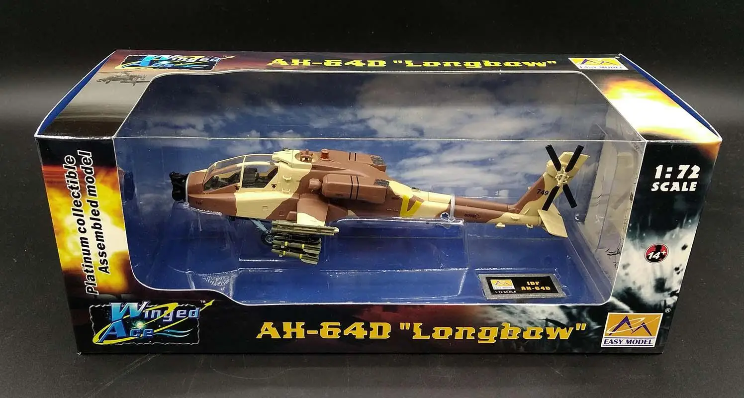 AH-64 Apache лук Израиль ударный вертолет 1/72 не отлитая модель самолета Easy model |
