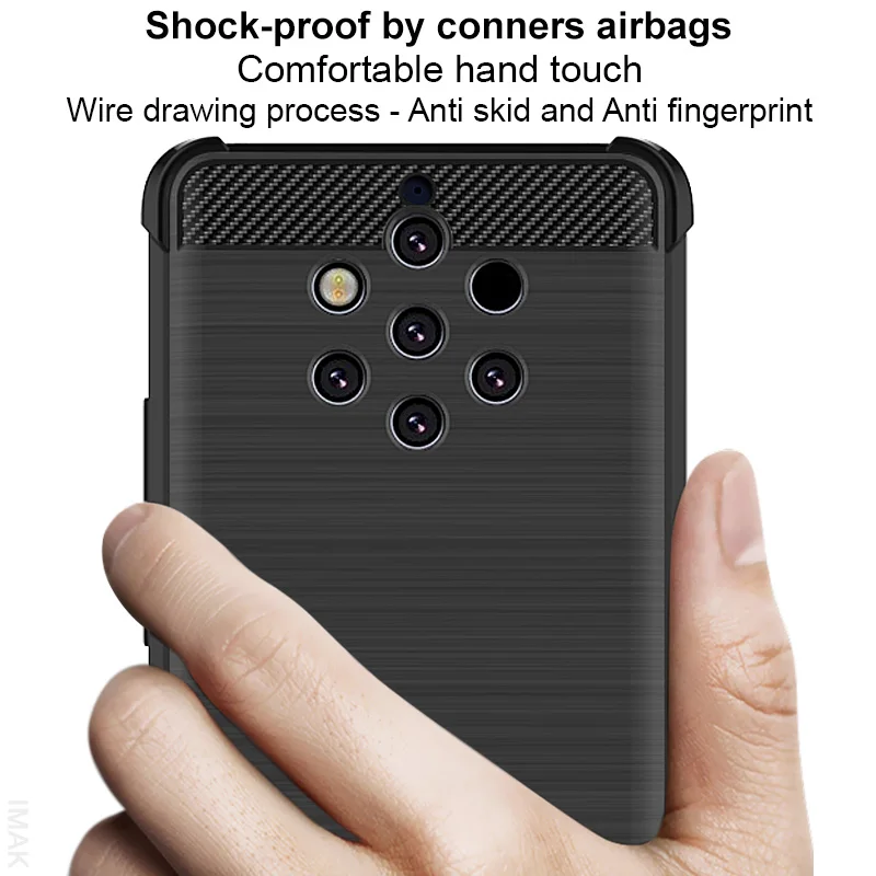 For Nokia 9 PureView Silicone Case Cover IMAK Soft TPU Airbag Corner Shockproof Back Nokia9 Protective |