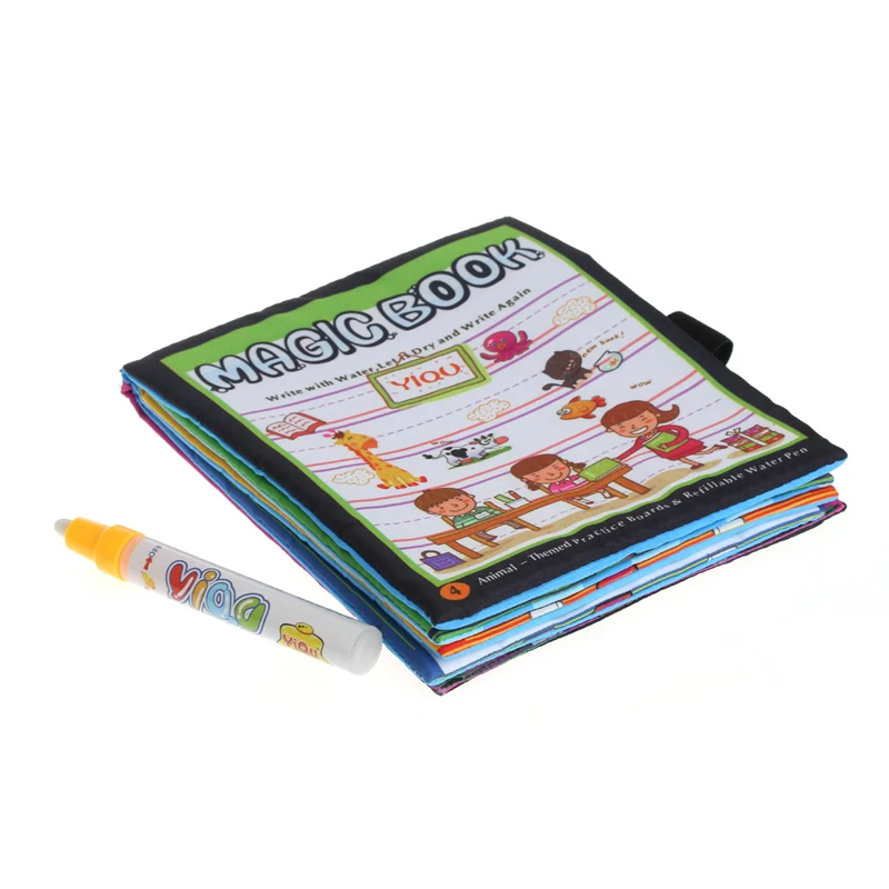 Новая детская Волшебная книга для рисования водой с ручкой животных | Игрушки и