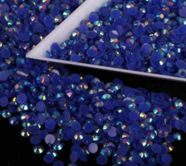 2 мм 3 4 5 6 DIY Bling Deep Blue Jelly AB Стразы ручной работы Flatback Смола камень для одежды и