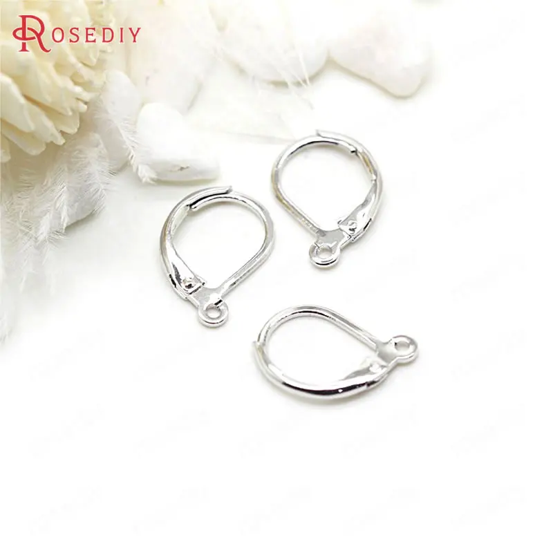 Медные серьги с имитацией родия 40 шт. 14*10 мм|earrings ceramic|copper findingsearrings leopard |