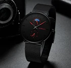 Часы наручные CRRJU мужские ультратонкие, модные брендовые Роскошные Кварцевые повседневные водонепроницаемые спортивные стальные, с сетчатым браслетом