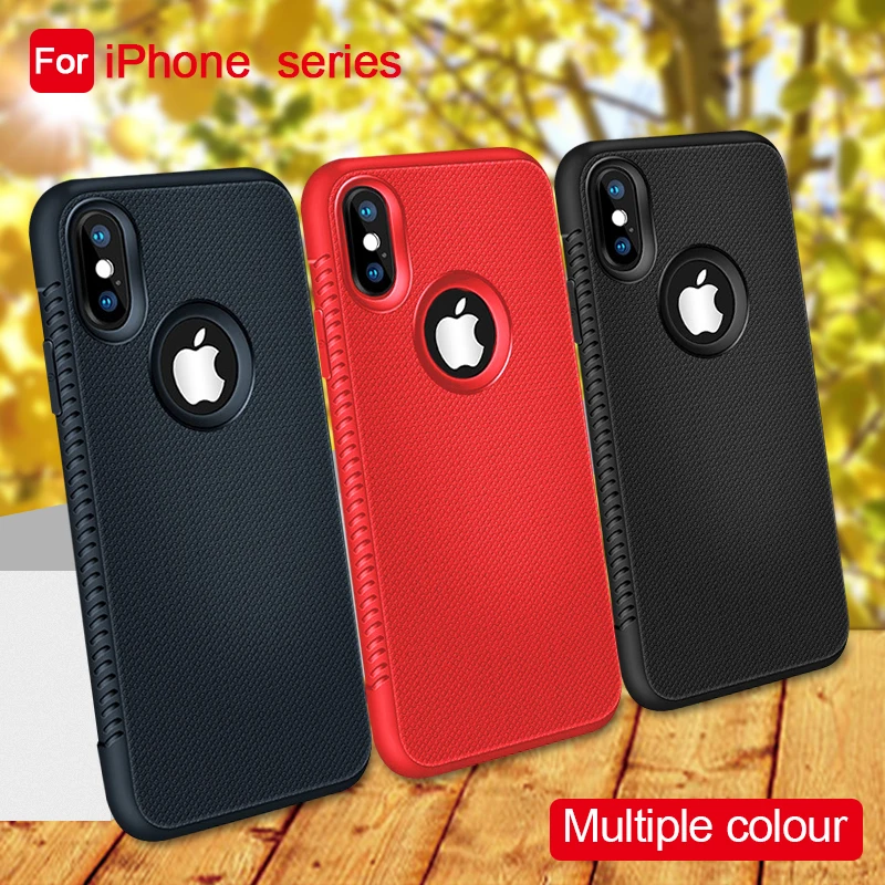 Phone Case for iPhone 7 6 6s 8 Plus X Silicone TPU Matte Back Cover XS Max XR Non-slip Full Protective Capa |