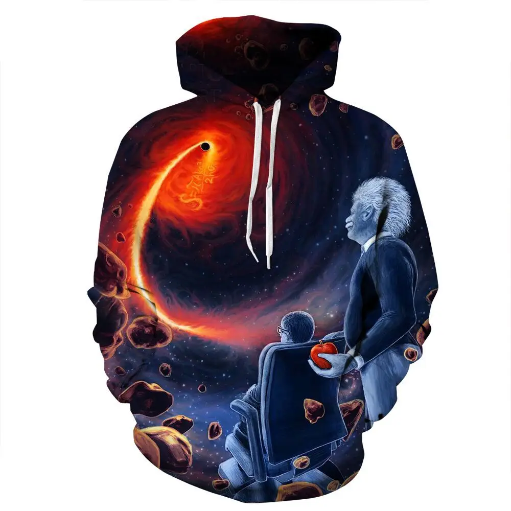 2019 New Style Women's Sweatshirts Plus Size S-XXXL Pullovers Space Black Hole Printed Hoodies For Women Female A134 | Женская