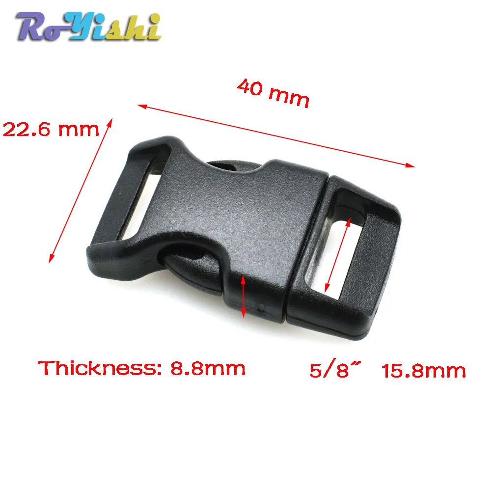 Контурные Изогнутые для браслета Паракорда и собачьей шлейки пластиковая пряжка