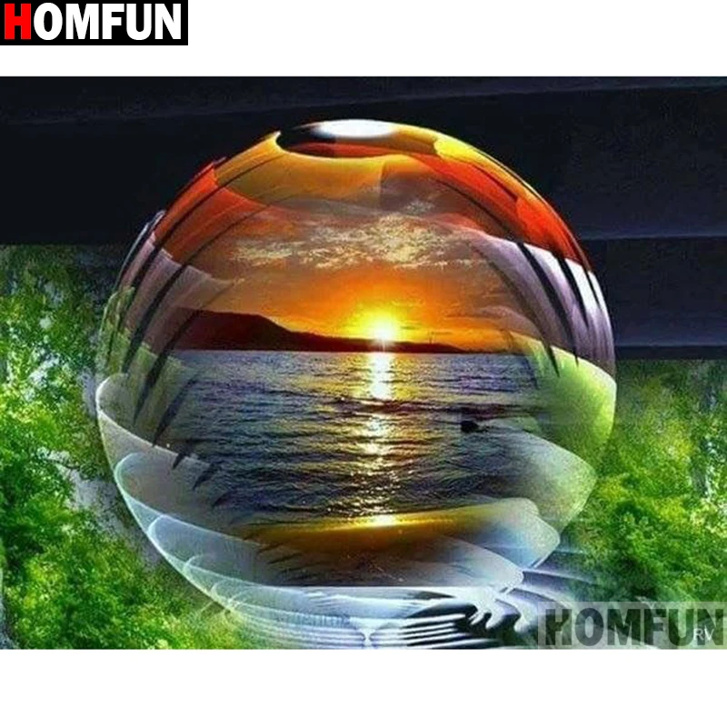 Алмазная живопись HOMFUN водное дерево картина с полными квадратными/круглыми