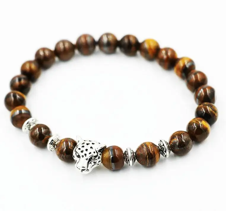 BPPCCR Tiger Eye stone 8MM Lava string prayer beads Antique Gold Men Women Bracelets bijoux Pulseiras masculinas | Украшения и